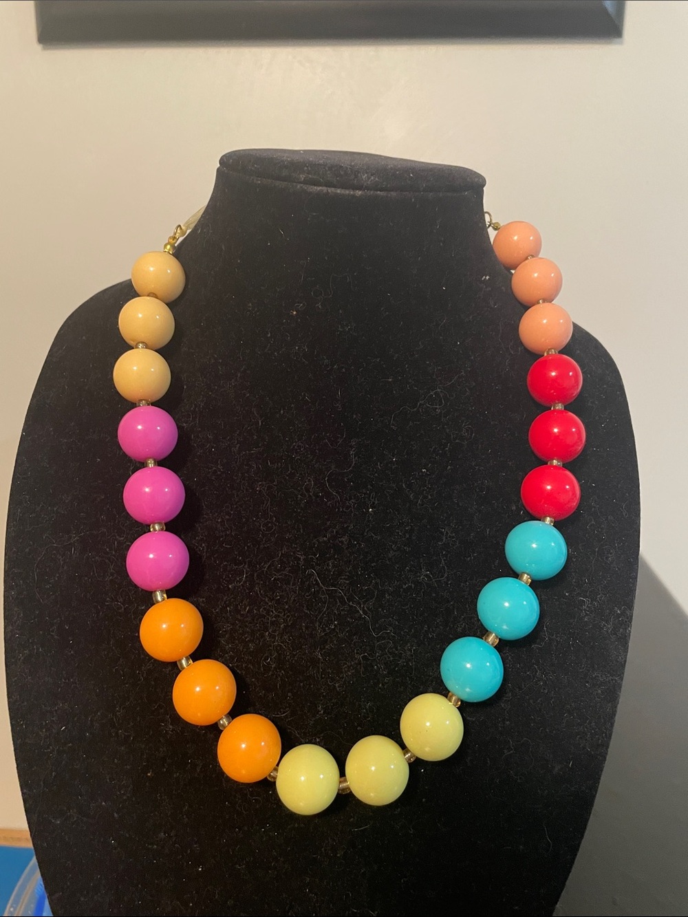 Colorful Beaded Statement Necklace Multicolor